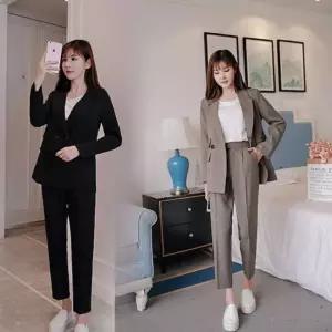 여성 여자 오피스룩 투피스 고급 하객룩 정장 자켓 세트 치마