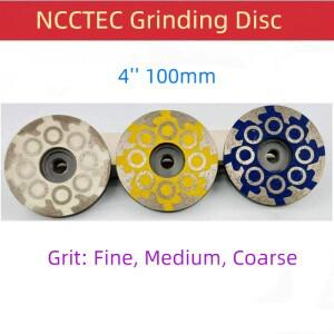 4인치 레진 충전 다이아몬드 연마 컵 휠 M14 5/8-11 나사산 | 100mm 백 볼트 콘크리트 화강암 디스크 플레