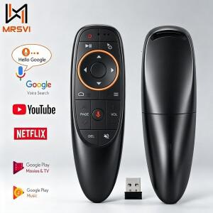 MRSVI 에어 마우스 음성 리모컨 G10S 2.4G 무선 자이로스코프 탑재 H96 MAX X88 PRO HK1 Q5 안드로이드 TV