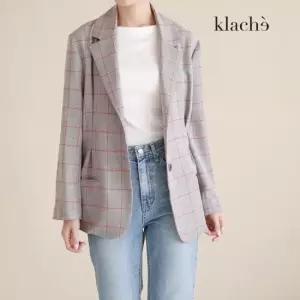 클라셰 KLACHE 체크투버튼핀턱자켓_CK2FJK005A