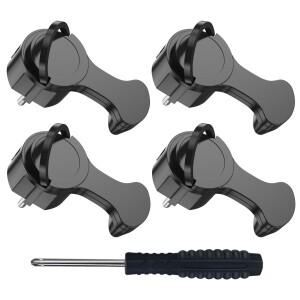 4pcs 남성 커넥터 EU 전원 플러그 교체 Rewireable Schuko 어댑터 Electeical 소켓 연장 케이블 프랑스어