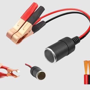12V 고출력 순동 자동차 배터리 클립 어댑터 (시가 라이터 소켓용) 범용 랜덤 커넥터 헤드