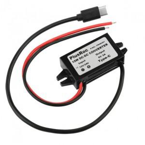 방수 12V/24V에서 5V 변환기 DC-DC 버크 모듈 전원 어댑터 USB-A 여성형/C 타입/듀얼 와이어 커넥터