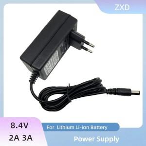 8.4V 2A 리튬 배터리 충전기 미국 EU 호주 전원 어댑터 18650 이온