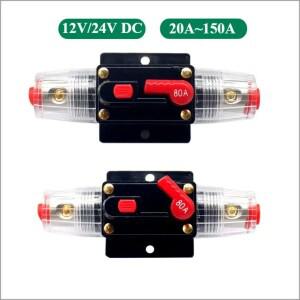 150A 회로 보트 차단기 재설정 가능 퓨즈 자동차 스테레오 인라인 홀더 인버터 수동 12V-24V DC