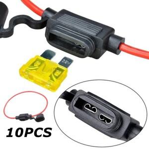 12V 30A 자동차 오토바이 DC 삽입 퓨즈 홀더 라인 미니 블레이드 어댑터 스위치 소켓 댐프 증거 스플래시