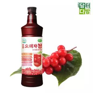 광야식품 진한 오미자청 원액 970ml 카페재료 음료베이스 음료원액 베이스 과일쥬스 과일청