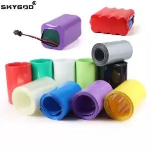 12가지 색상 1m 18650 Lipo 배터리 PVC 열 수축 튜브 팩 7mm  103mm 절연 필름 랩 케이스 와이어 보호 케이