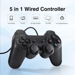 유선 USB PC 게임 컨트롤러 플레이 스테이션 3 용 듀얼 진동 안드로이드 패드 액세서리 제어