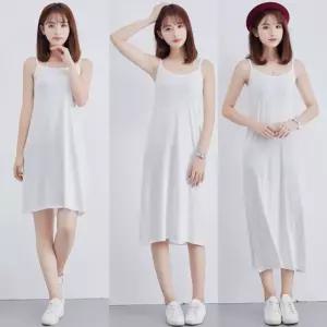 베이직 끈슬립 이너원피스 끈스립 이너원피스 끈원피스 베이직원피스 슬립 끈나시 속치마 잠옷 롱원피스