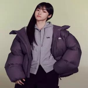 리 스몰 트위치 로고 기모 후드 집업 그레이 5327278