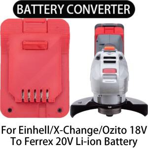 Aldi Ferrex 20V 에너지 리튬 이온 도구용 배터리 어댑터/컨버터-Einhell/X-Change/Ozito 18V 어댑터