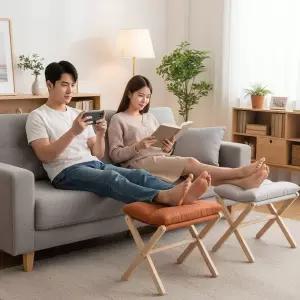 발판 코지 풋스툴 소파 책상 사무실 컴퓨터 다리 풋레스트 원목 접이식 발받침대 발쿠션