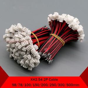 JST XH2.54 와이어 케이블 커넥터, 싱글 엔드 2P, 20AWG, 길이 100mm, 1 개