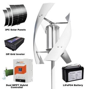 폴란드 수직 축 자기 부상 풍력 터빈, 에너지 가정용 저속 저소음, 배터리 Sy 포함, 3KW,