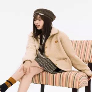 와키윌리 우먼스 시어링 스티치 자켓 베이지 5310873