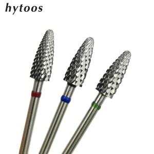 HYTOOS 5mm 불꽃 비트 3/32 초경 네일 드릴 매니큐어 버 제거 젤 전기 밀링 커터 액세서리