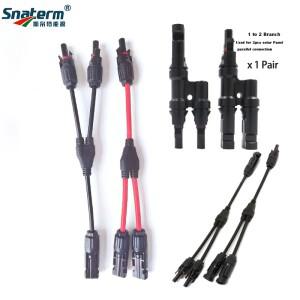 PV Y T 분기 어댑터 Solars 패널 케이블 커넥터 (4mm2 1000V 30A 포함) pv Stecker 결합기 상자 용 태양 광