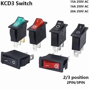 1PCS KCD3 로커 스위치 ON-OFF 2 3 핀 전기 장비 (조명 포함) 16A 250V / AC