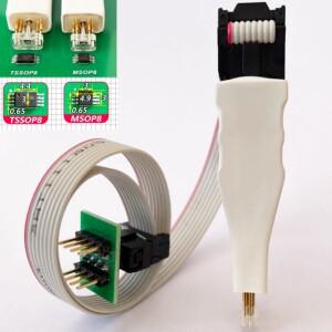 Tssop8 칩 다운로드 용 1pcs 굽기 프로브 스프링 바늘 플래시 eeprom 버너 케이블