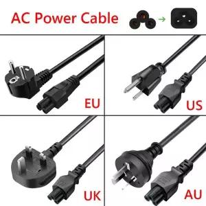 1.5m 3구 AC 전원 케이블 EU US AU UK - C5 3핀 플러그 커넥터 와이어 고전압 전선 PC 노트북 컴퓨터 LCD용