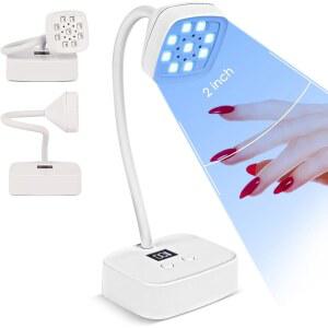 핀큐어램프 무선 네일 램프 LED UV 테이블 터치 충전식 건조 360 라이트 구부릴 건조기 자동