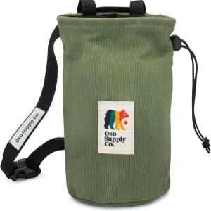 Oso Supply 암벽 등반 및 볼더링용 왁스 캔버스 초크백 벨트가 달린 버킷 방수 지퍼 포켓 포함 완벽한 장비