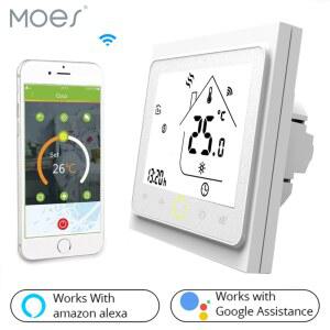 물/전기 바닥 난방용 WiFi 스마트 온도 조절기 온도 컨트롤러 물/가스 보일러는 Alexa Google 홈과 함께 작동합니다.