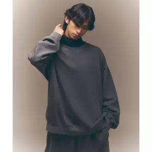 MUSINSA STANDARD 피그먼트 오버사이즈 스웨트셔츠 [차콜 그레이]
