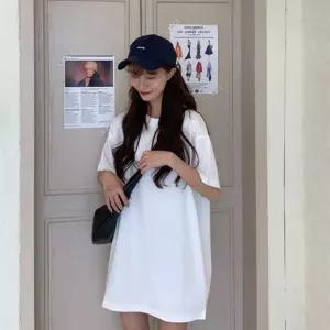 여성 오버핏 무지 반팔티 레이어드티 이너티 박스티