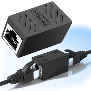 RJ45 Cat 5 6 커플러 익스텐더 커넥터 이더넷 암-암 PC 하드웨어 어댑터 케이블