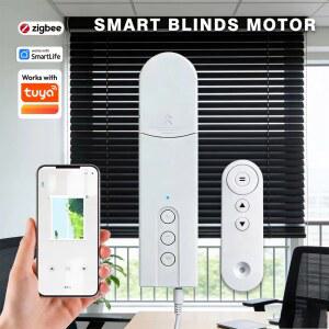 WiFi 스마트 커튼 모터 지그비 전동 롤러 블라인드 드라이버 스마트 라이프 앱과 호환