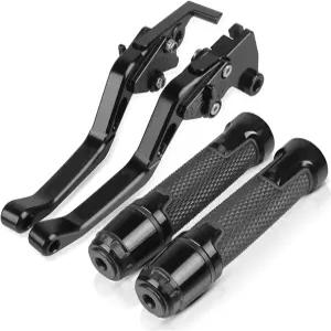 SCUUBE for Kawa saki Z650 2016-2020 2021 오토바이용 짧은 브레이크 클러치 레버 핸들 그립 핸들바