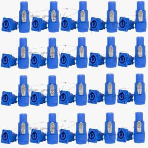 20PCS Powercon 커넥터 수 플러그/소켓 NAC3FCA AC 케이블 전원 어댑터 무대 조명 LED Scre