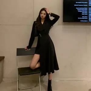 여성 셔츠형원피스 트임 섹시한 롱원피스 원피스 벨트