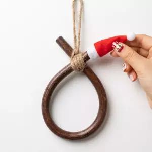 크리스마스 산타 인테리어 우드 행잉 장식품 소뚜레 (개별박스포장)