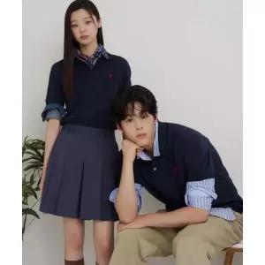 매장정품 BEANPOLE 빈폴 MEN [Essential] 피케 칼라넥 반소매 티셔츠 네이비 BC6242E71R 2024391