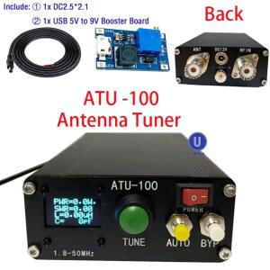 ATU-100 안테나 튜너 1.8-50MHz atu100 by N7DDC 7x7 0.96 인치 OLED 3.2 하우징 조립 기계로 프로그래밍된 펌웨어