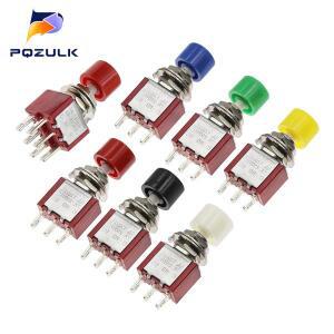 고품질 6mm 3/6Pin 2 위치 미니 순간 자동 복귀 푸시 버튼 ON OFF 5A125V/2A250V 토글