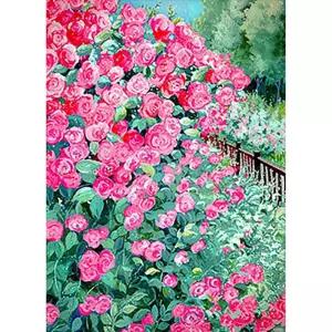 장미정원 패브릭 보석십자수 40x55 케이엠엘리 비즈십자수 페인팅 키트