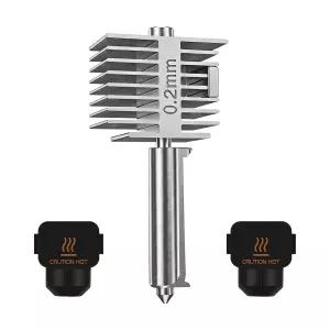 HIKUDIY 1팩 0.2mm 핫엔드 2.0 Bambu Lab A2L/A1/A1 Mini용 업그레이드 전 금속 경화강 프린트 헤드 실리콘