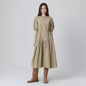 랩 라운드넥 셔링 벨트 롱원피스 AR3WO861