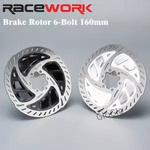 RACEWORK MTB 브레이크 로터 산악 도로 자전거 140/160mm 6 볼트 방열