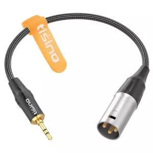 티시노 3.5mm XLR 밸런스 케이블 어댑터 휴대폰 노트북 스피커 믹서용 금도금 1/8인치 미니 잭 Aux 남성