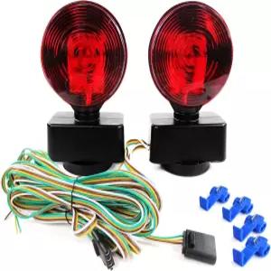 MAXXHAUL 50871 마그네틱 ONE LED 트레일러 테일 견인 라이트 키트 DOT 턴 브레이크 주차등 트럭 RV 보트카