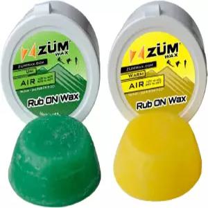 ZUMWax RUB ON Wax 스키/스노보드/노르딕 팩 - 범용 및 보온용 각 20g 이지 코르크 어플리케이터 포함 오래