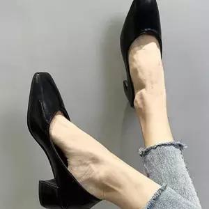 (올핀)결혼식 하객룩 미들굽펌프스힐 로퍼 구두 코디