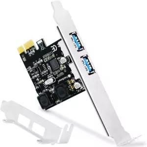 Windows Mac OS X 및 Linux 데스크톱 PC용 2포트 초고속 5Gbps USB 3.0 PCI Express 확장 카드 자체 전원