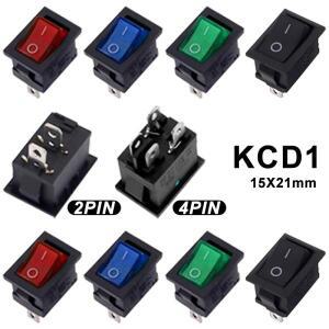 5/20Pcs KCD1 선박 모양 전원 스위치 ON OFF 10A 125V 6A 2Pin/3Pin/4Pin 로커 1521mm