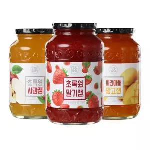 {백화점 상품} 초록원 과일잼 1kg 2개 선택 (딸기잼 사과잼 파인애플망고잼) 504329